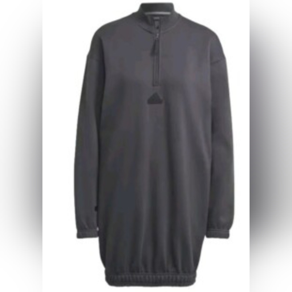 ADIDAS Sportswear Women's Half-Zip Sweater Dress - Picture 2 of 7